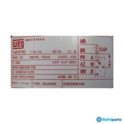 Imagem de Motor Ventilador Ar Condicionado Janela Midea GW25906100
