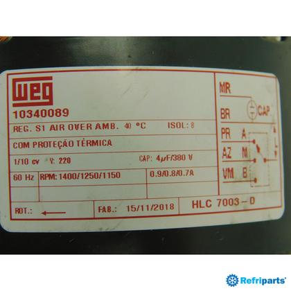 Imagem de Motor Ventilador Evaporadora Hitachi  RPI0,25 a 3,0, HLC7003D