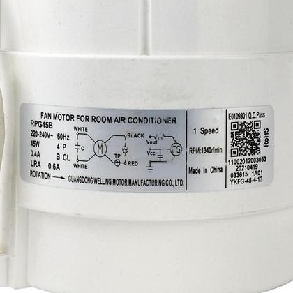 Imagem de Motor Ventilador RPG45 Evaporadora 22.000 a 30.000 Springer Midea 11002012003053