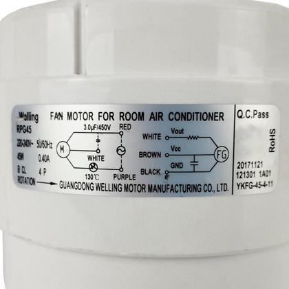 Imagem de Motor Ventilador RPG45 Evaporadora 24.000 e 30.000 Btus Elgin Original