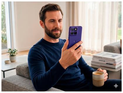 Imagem de Motorola Edge 70 Fusion+ Roxo 5G 256GB 5G 24GB (12GB RAM + 12GB RAM Boost) Câmera 50MP Sony Lytia 710 Tela 1.5K Extreme Amoled 144Hz