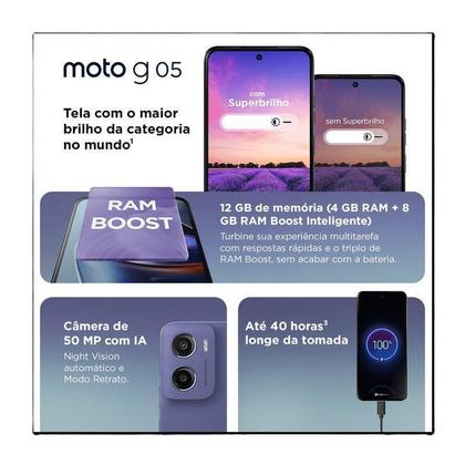 Imagem de Motorola G05 128Gb De Memória 4Gb De Ram Violeta 4G