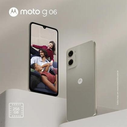 Imagem de Motorola moto g06 4g tela 6.9 256gb 4gb+8gb ram boost bege cor:bege