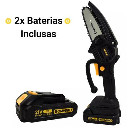 Imagem de Motosserra a bateria 21V sabre de 4" com 2 baterias - BOM-9101 (110V/220V)