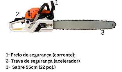 Motosserra A Gasolina Profissional 78cc Motoserra - Nakasaki