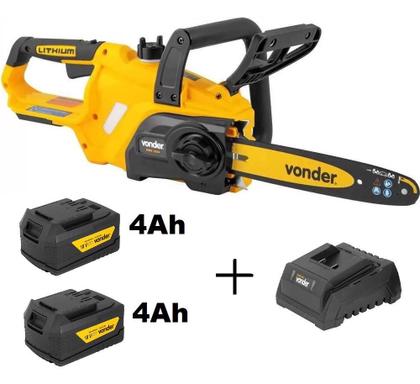 Imagem de Motosserra Com 2 Bateria 4ah 18v C/ Carregador Bivolt Vonder