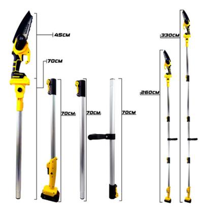 Imagem de Motosserra de Galhos Nakasaki 48V 1200W 2 Baterias Mini Serra com Extensor 3 Metros