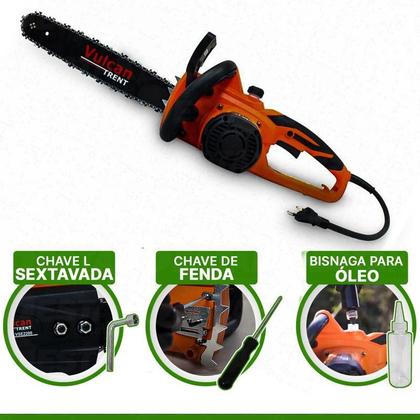 Imagem de Motosserra elétrica serra eletrica bateria 2200w 127v 220v