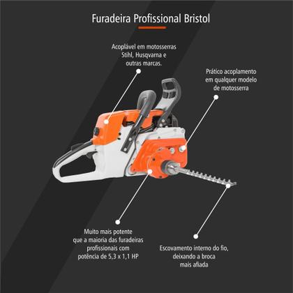 Motosserra Gasolina Husqvarna 61 Sabre 15 61,5cc E Furadeira