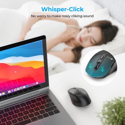 Imagem de Mouse Bluetooth ergonômico iClever MD360 com mouse Jiggler