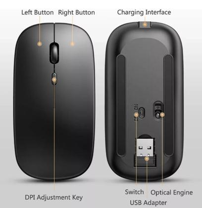 Imagem de Mouse Bluetooth Recarregável Para Notebook Samsung Galaxy Book2