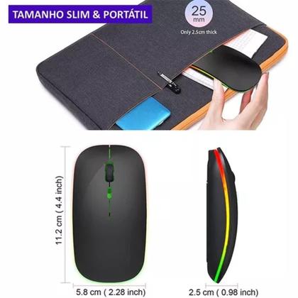 Imagem de Mouse Bluetooth Recarregável Silencioso Rgb Para Notebook