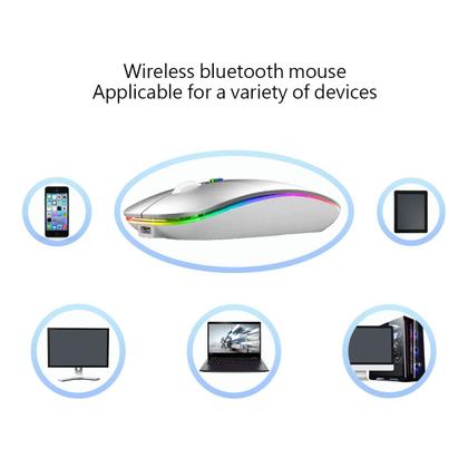 Imagem de Mouse Bluetooth WREANU recarregável com luzes LED para laptop