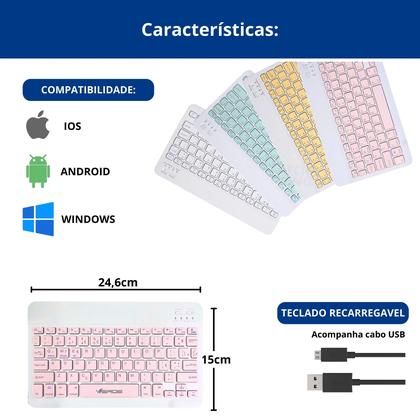 Imagem de Mouse e Teclado bluetooth para Samsung Galaxy Tab S8 Ultra