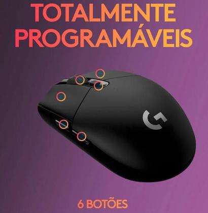Imagem de Mouse Gamer 12.000dpi Logitech Sem Fio Luxx Glacial Branco