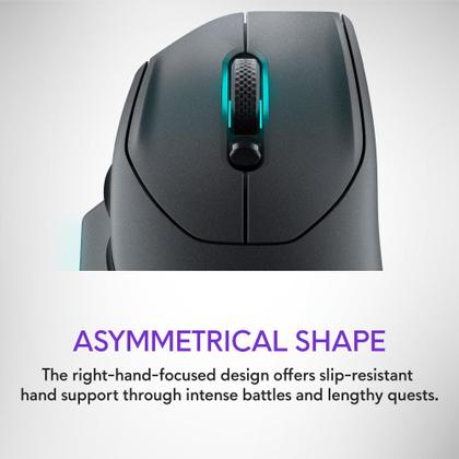 Mouse Gamer Alienware AW620M Sem Fio e Com Fio 26000 DPI - Mouse