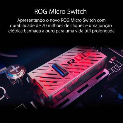 Imagem de Mouse Gamer Asus ROG Gladius III, RGB, 19.000 DPI, 6 Botões Programáveis, Preto - 90MP0270-BMUA00