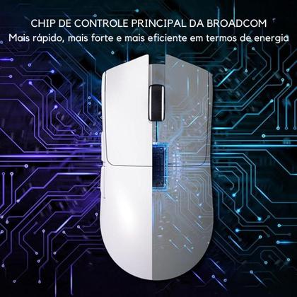 Imagem de Mouse Gamer Attack Shark X11, White, 22000Dpi, Rgb, Tri-Mode