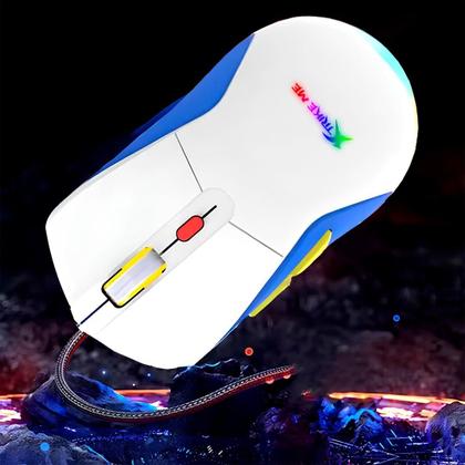 Imagem de Mouse Gamer Branco Xtrike-ME GM-227 com Fio USB RGB 3600dpi