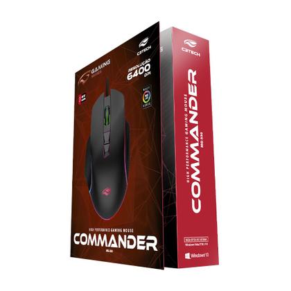 Imagem de Mouse Gamer C3Tech MG-330BK Commander USB RGB Alta Precisão - Preto