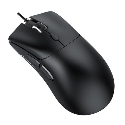 Imagem de Mouse Gamer com Fio Attack Shark R1 Ultraleve e design Ergonômico, 12.800 DPI, 6 Botões - Preto