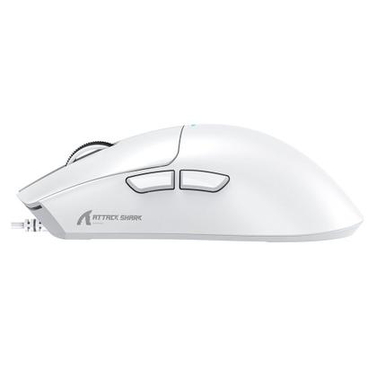 Imagem de Mouse Gamer com Fio Attack Shark X11, Ultraleve, 12.800 DPI, 5 Botões - Branco