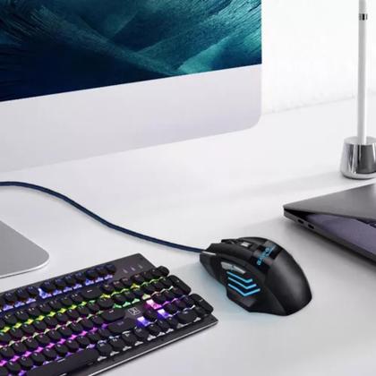 Imagem de Mouse Gamer Com Fio Usb Programável Rgb 4600dpi