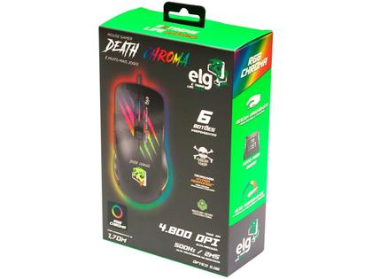 Imagem de Mouse Gamer Death, Elg Preto