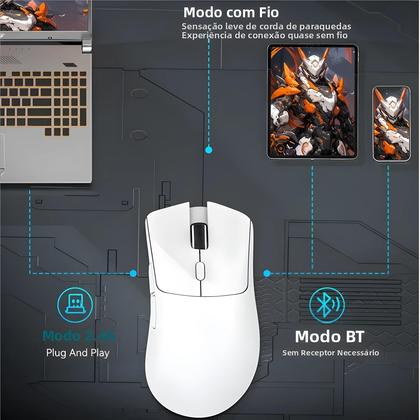 Imagem de Mouse Gamer Ergonomico Sem Fio/Com Fio Attack Shark R1 Com DPI Ajustável De 18000dpi Para PC, Laptop