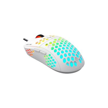 Imagem de Mouse Gamer Force One Supernova, RGB, 20.000 DPI, Switches Huano, Sensor Optico, Branco - FR.MO.SP.01