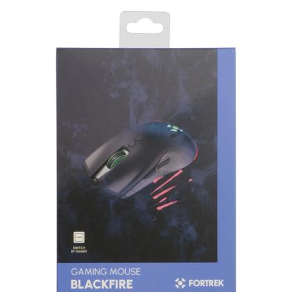 Imagem de Mouse Gamer Fortrek Blackfire RGB 7200DPI Ambidestro Switch Huano 6 Botões RGB