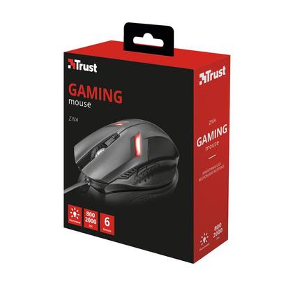 Imagem de Mouse Gamer Gtx Trust Ziva 21512 2000dpi fortnite lol pubg