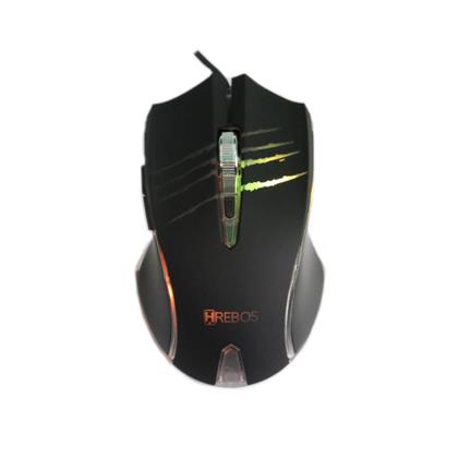 Imagem de Mouse Gamer Hrebos Com Fio USB Led Light RGB