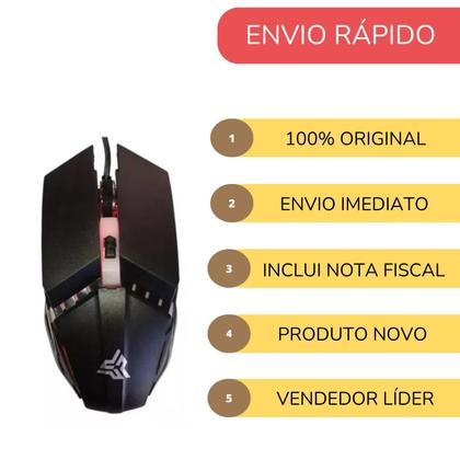 Imagem de Mouse Gamer Knup Anubis 1200dpi Optical Led Rgb Com Fio USB
