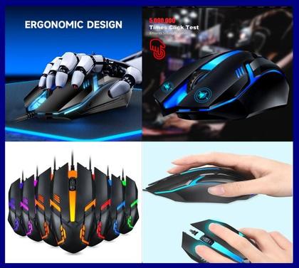 Imagem de Mouse Gamer KO Rápido e Preciso Com Cabo USB e Luz Rgb