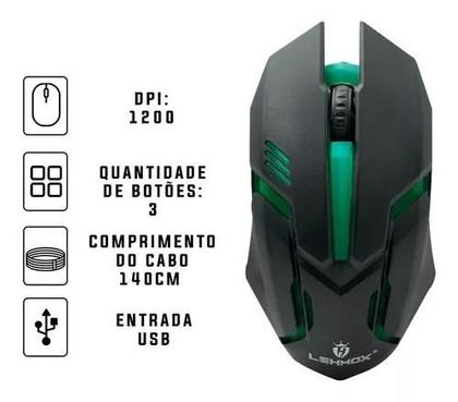 Imagem de Mouse Gamer Lehmox Ley 206