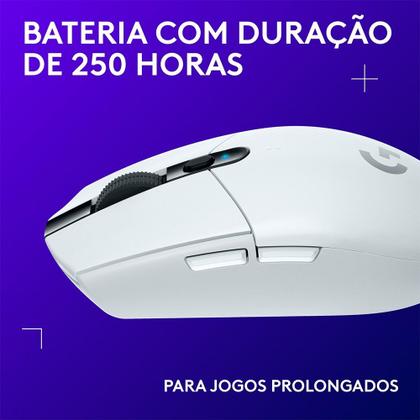 Imagem de Mouse Gamer Logitech G203 LIGHTSYNC RGB, Efeito de Ondas de Cores, 6 Botões Programáveis e Até 8.000 DPI, Branco - 910-005794