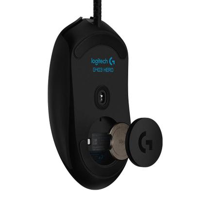 Imagem de Mouse Gamer Logitech G403 HERO com RGB LIGHTSYNC, 6 Botões Programáveis, Ajuste de Peso e Sensor HERO 25K - 910-005631