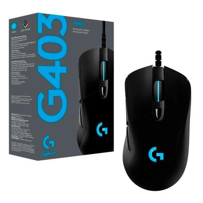 Imagem de Mouse Gamer Logitech G403 Hero Gaming / 16000 Dpi - Preto (910-005631)