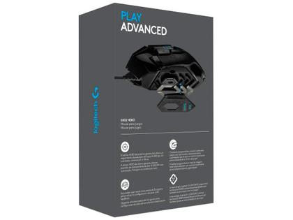 Imagem de Mouse Gamer Logitech G502 HERO com RGB LIGHTSYNC, Ajustes de Peso, 11 Botões Programáveis, Sensor HERO 25K - 910-005550