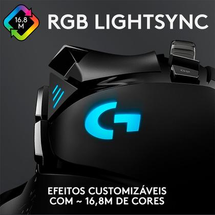 Imagem de Mouse Gamer Logitech G502 HERO com RGB LIGHTSYNC, Ajustes de Peso, 11 Botões Programáveis, Sensor HERO 25K - 910-005550