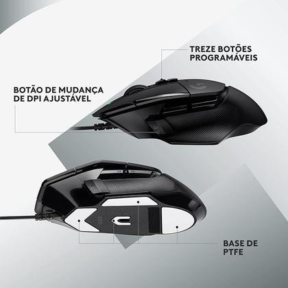 Imagem de Mouse Gamer Logitech G502 X 25600 DPI Preto 910-006137