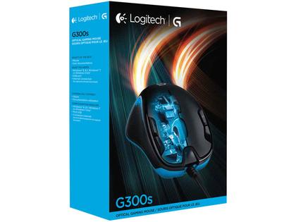 Mouse Gamer Logitech Óptico 2500DPI 9 Botões - Preto G300s - Mouse