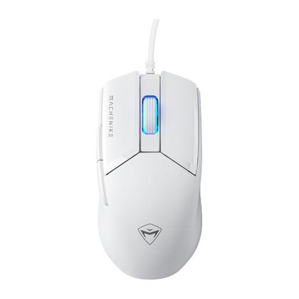 Mouse Gamer Machenike M7 Pro, Com fio, 12800 DPI, 6 botões, Branco - JJ02GL006