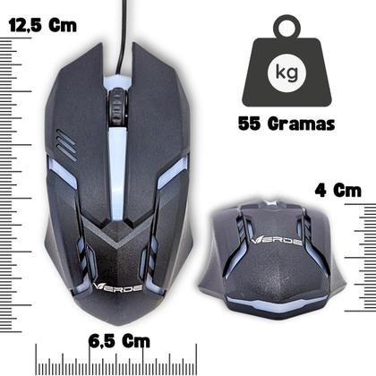 Imagem de Mouse Gamer Para Jogo 1200 Dpi Óptico Com Led Rgb Usb