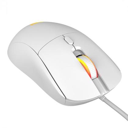 Imagem de Mouse gamer pcyes basaran white ghost - 12400 dpi - rgb - 6 botoes - pmgbrwg