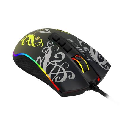 Imagem de Mouse Gamer Redragon Harry Potter Lufa-Lufa, RGB, 12400 DPI, Sensor Pixart PMW3327, USB, Preto e Amarelo - HP-711H