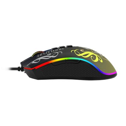 Imagem de Mouse Gamer Redragon Harry Potter Lufa-Lufa, RGB, 12400 DPI, Sensor Pixart PMW3327, USB, Preto e Amarelo - HP-711H