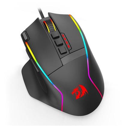 Imagem de Mouse Gamer Redragon Swain RGB V2, 26000 DPI, Sensor Óptico PAW3327, 9 Botões Programáveis, USB, Preto - M915-RGB V2