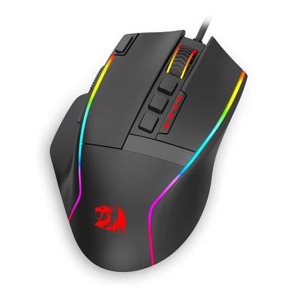 Imagem de Mouse Gamer Redragon Swain RGB V2, 26000 DPI, Sensor Óptico PAW3327, 9 Botões Programáveis, USB, Preto - M915-RGB V2